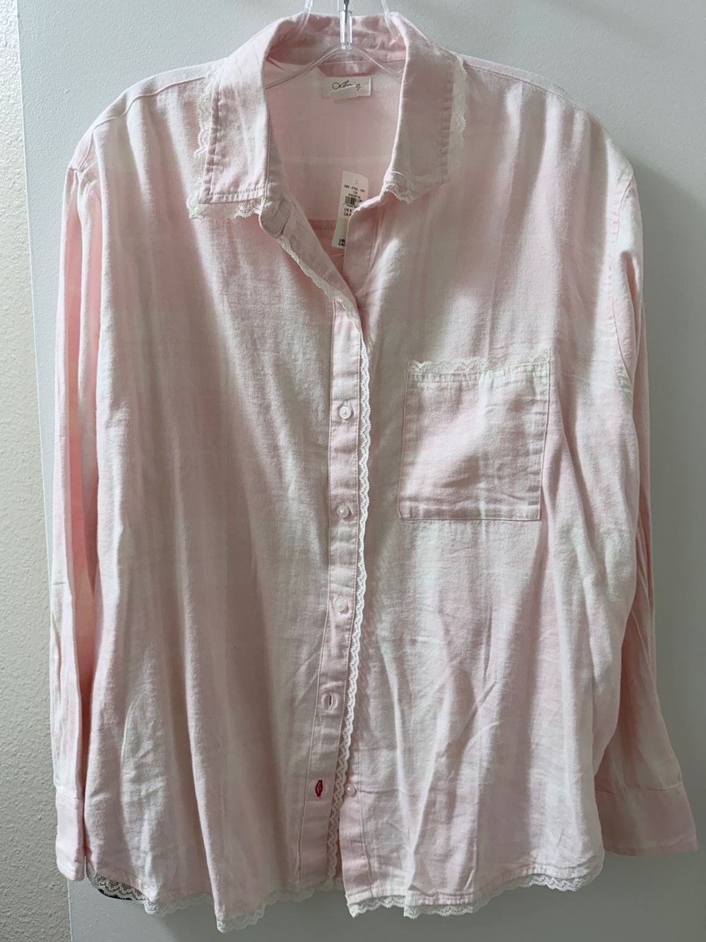 aerie Light Pink Button-Front Sleep Shirt